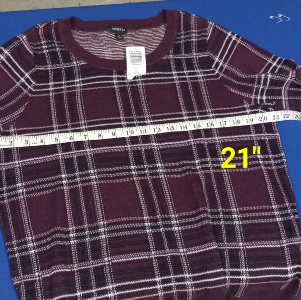 Torrid Pullover Crew Neck Burgundy Sweater - Picture 5 of 13